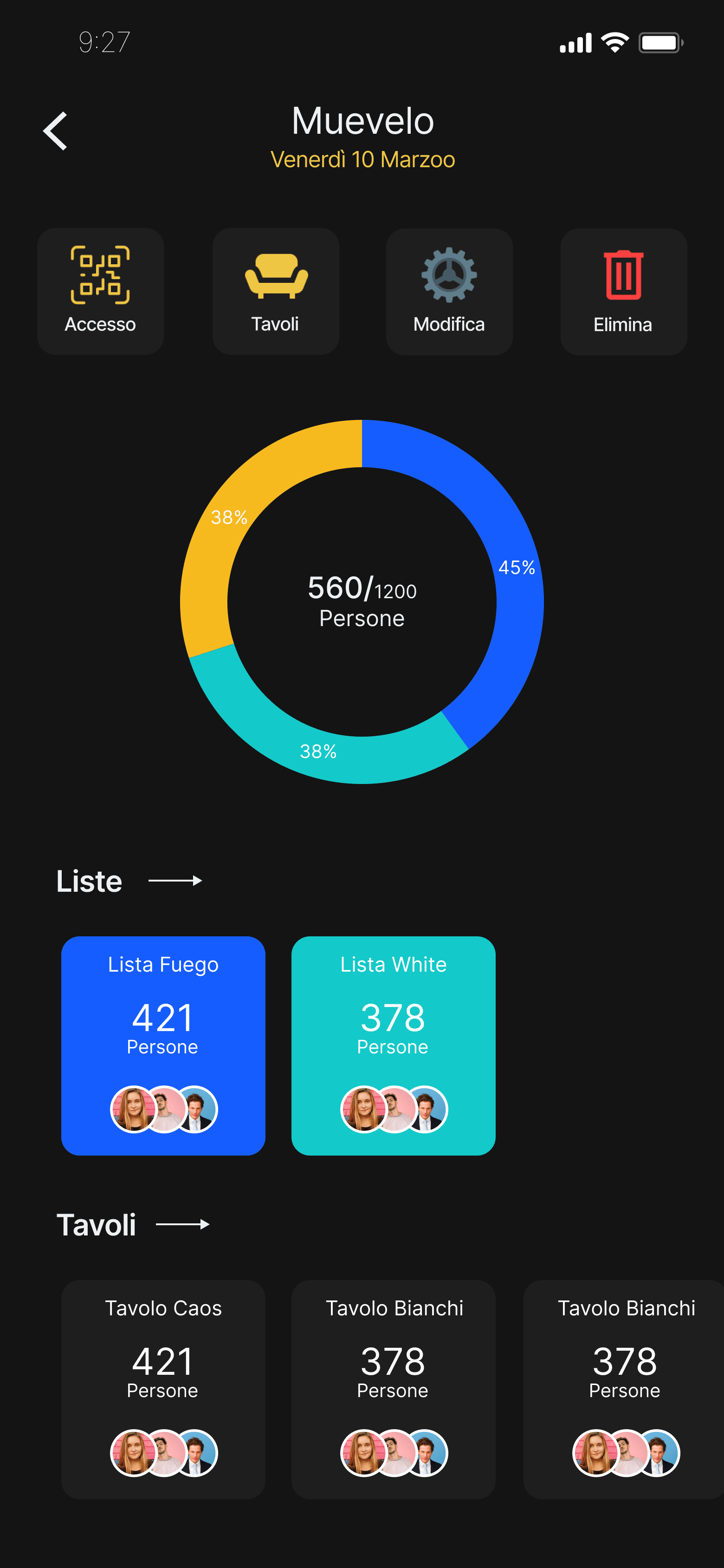 Ticket Manager — scansione QR e dati accessi in tempo reale